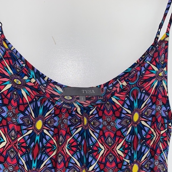 TYSA Long Perfect Adjustable Strap Rayon Maxi Dress in Bold Geometric Print - S - Picture 4 of 7